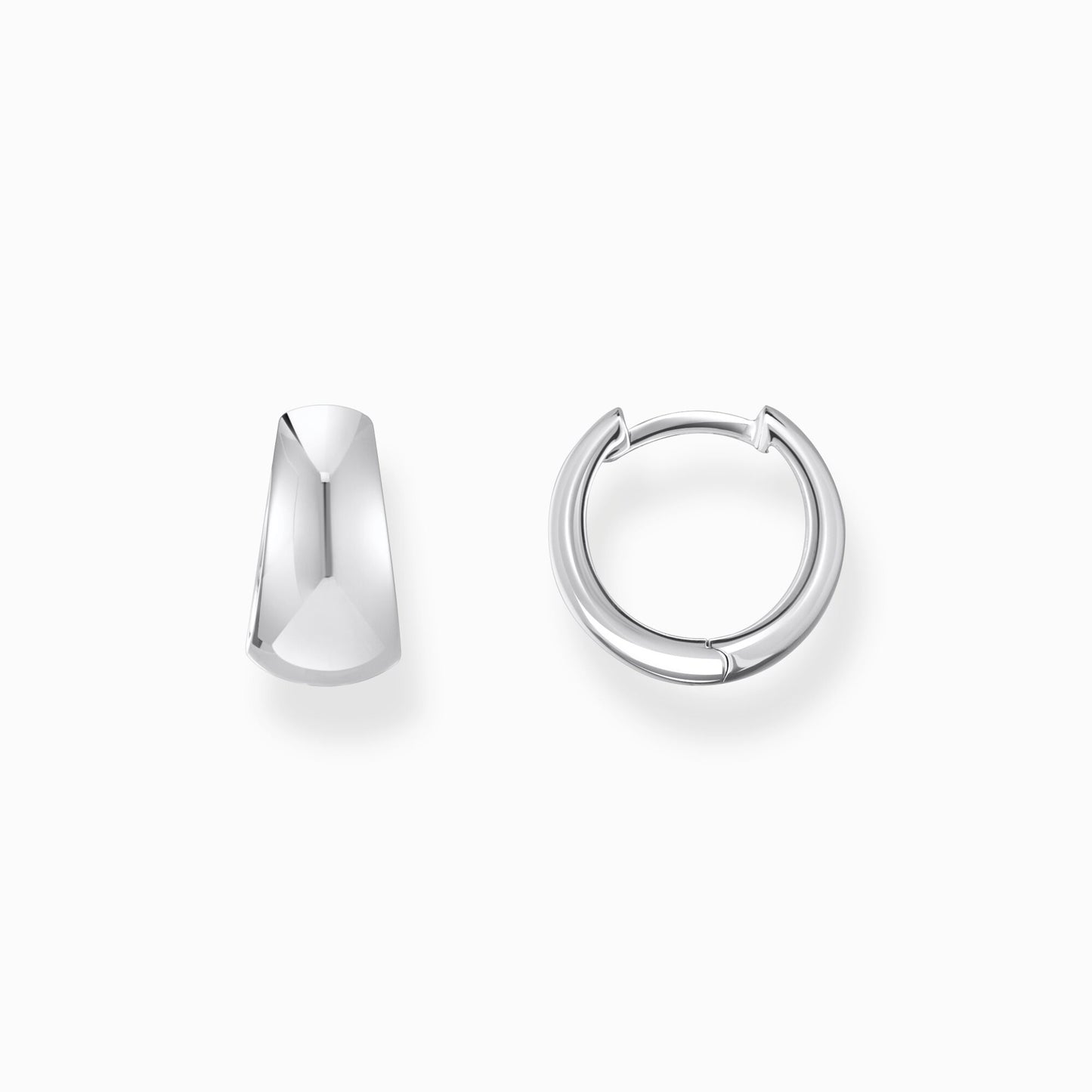 Thomas Sabo Silver classic Hoop Earrings in chunky, trapezoidal shape CR740-001-21