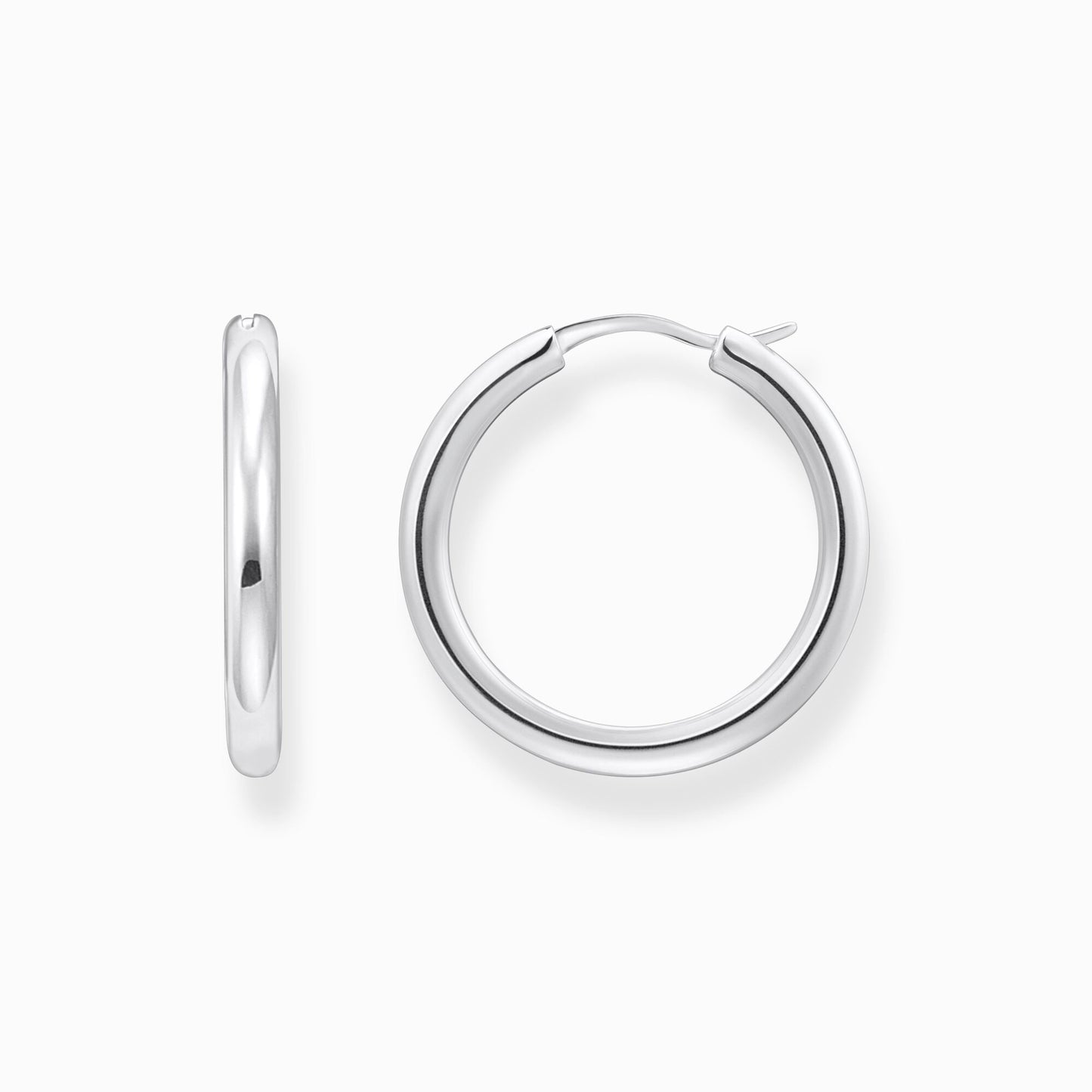 Thomas Sabo Silver classic Hoop Earrings in wider shape CR745-001-21