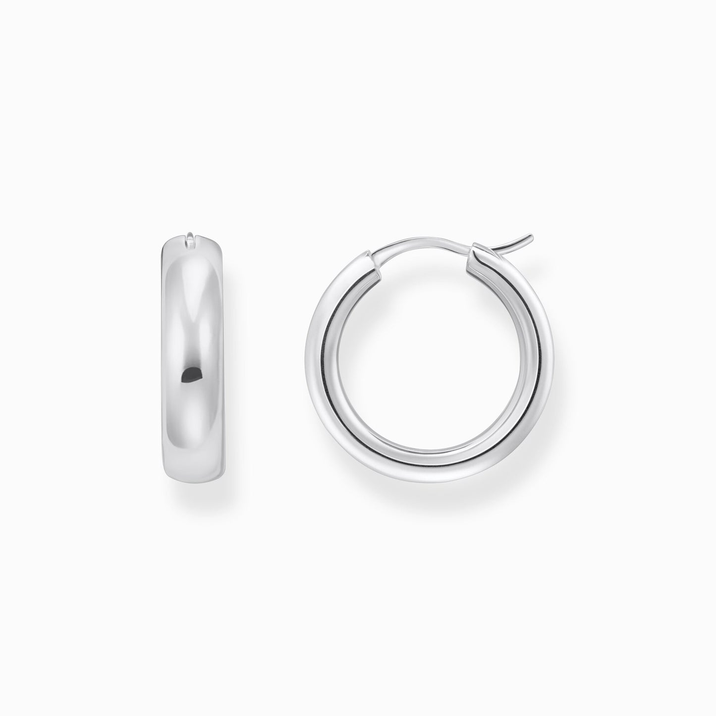 Thomas Sabo Silver medium-sized Hoop Earrings in chunky design CR746-001-21