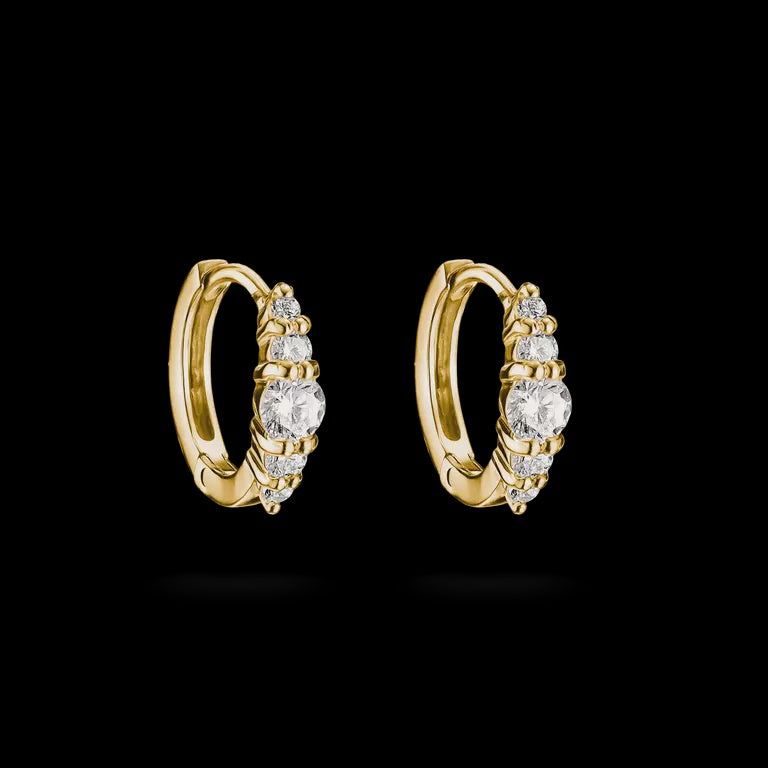 Thomas Sabo Hoop Earrings with white zirconia 18k gold plated CR778-M01-14
