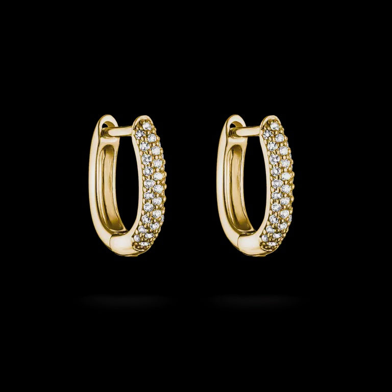 Thomas Sabo Hoop Earrings with white zirconia 18k gold plated CR779-M01-14