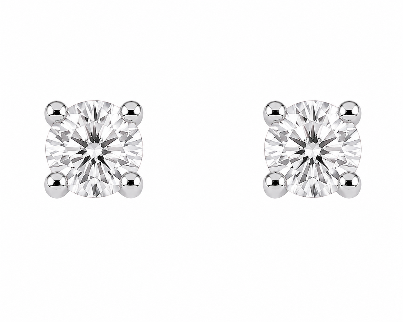 18ct Gold Solitaire Diamond Earrings 0.60ct - Gold