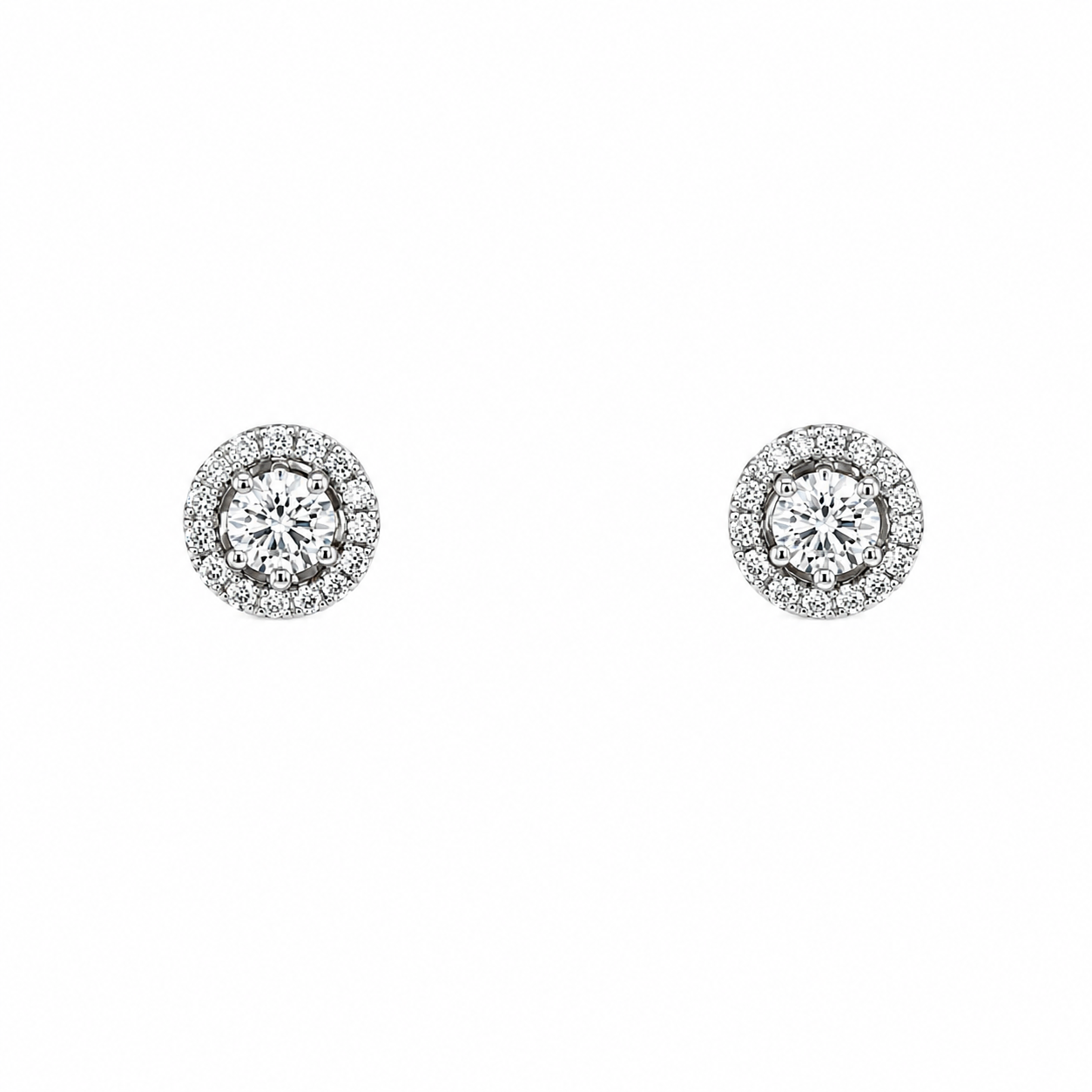 18ct White Gold Diamond Earrings 0.56ct