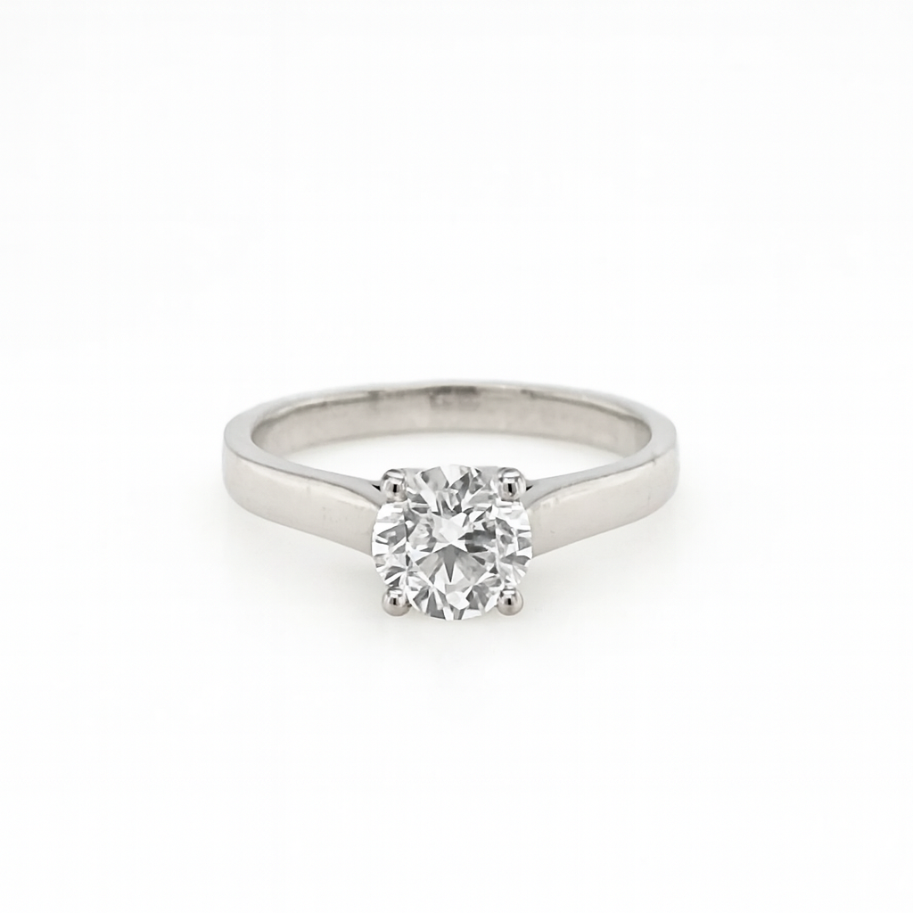 Platinum Solitaire Diamond Ring 0.90ct - ASM1554