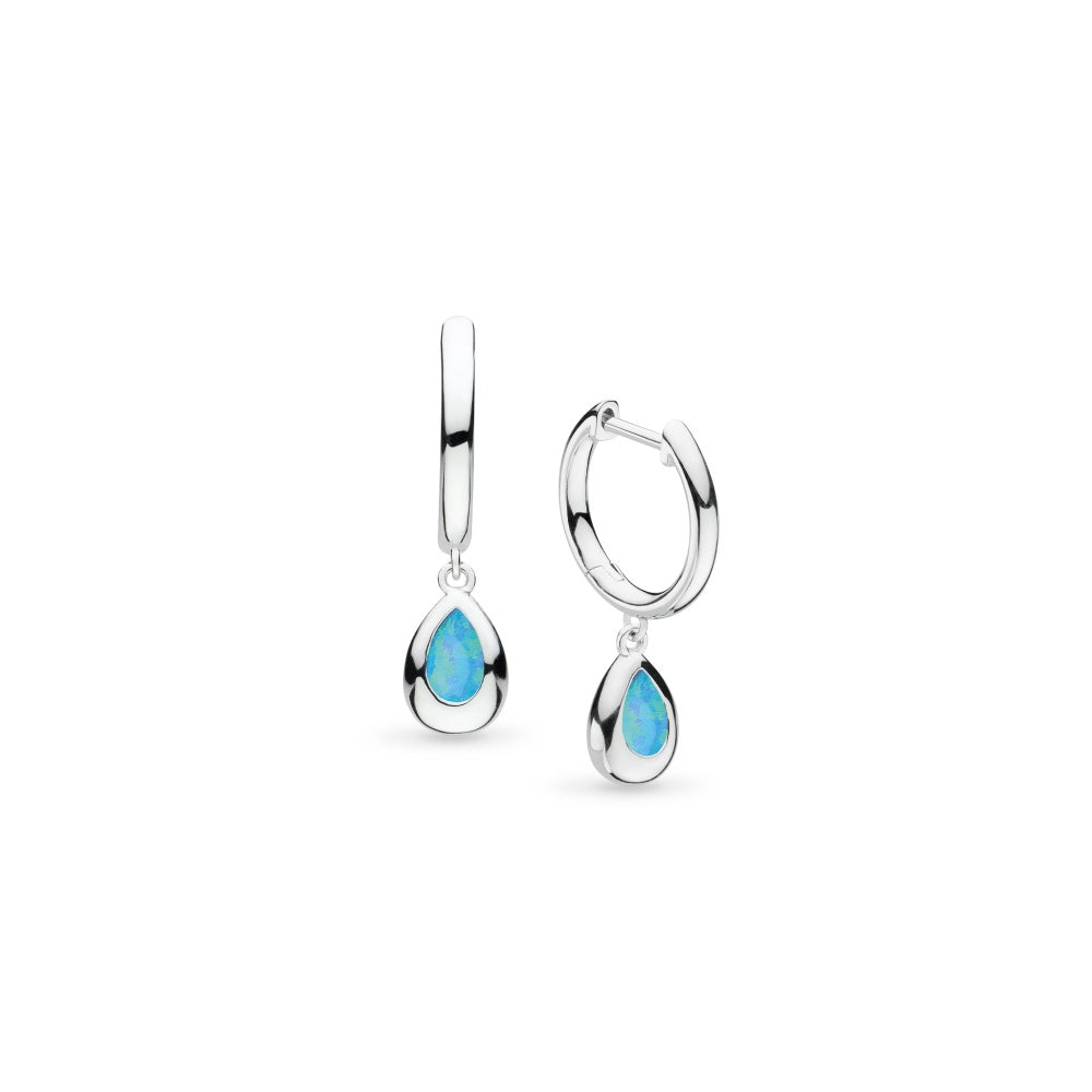 Kit Heath Coast Pebble Blue Opal Hoop Earrings 50190BSO