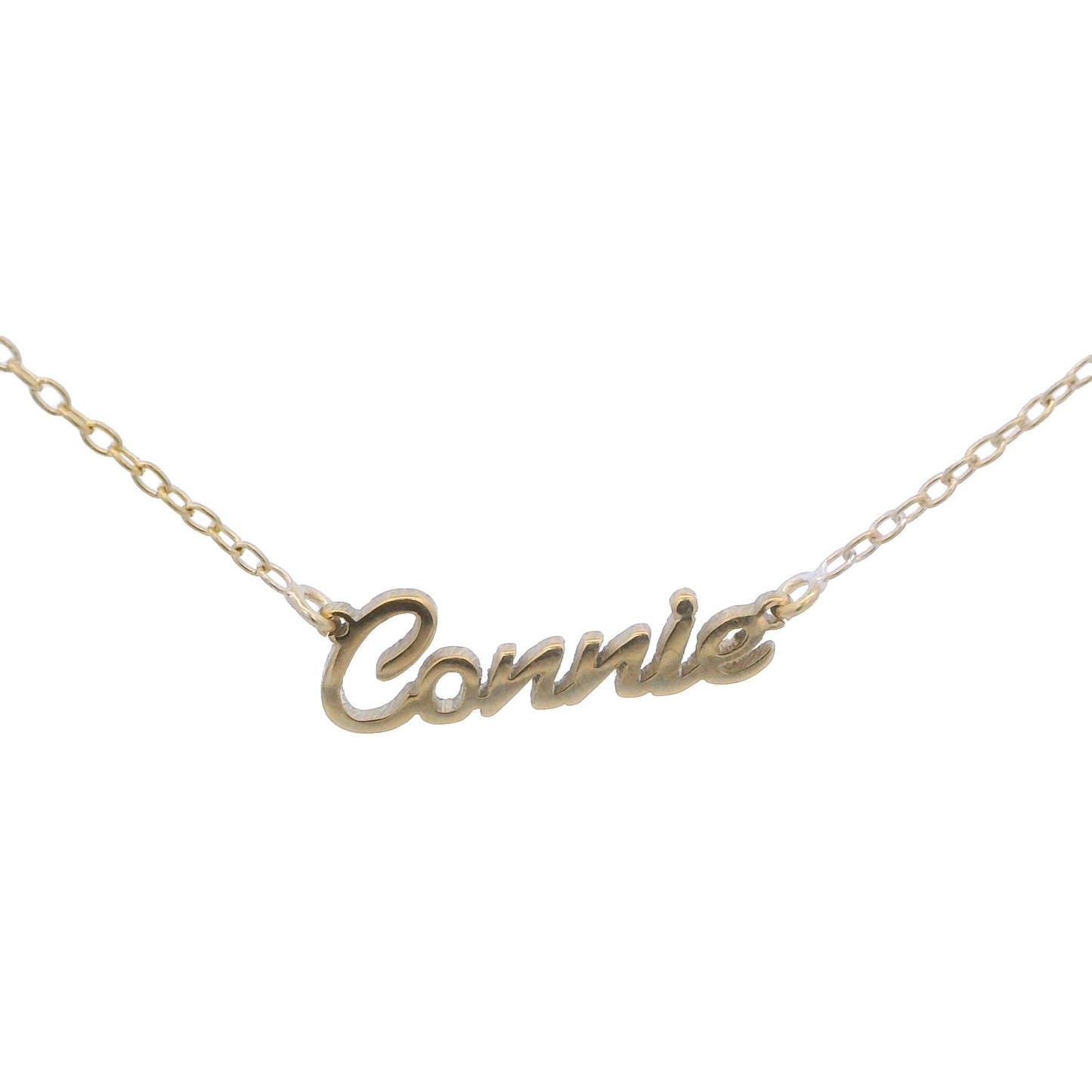 Gold Plated Small Name Necklace 14'' Chain