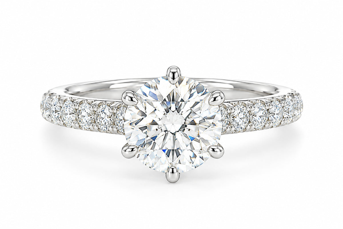 Platinum Lab Grown Diamond Solitaire Ring 2.00ct