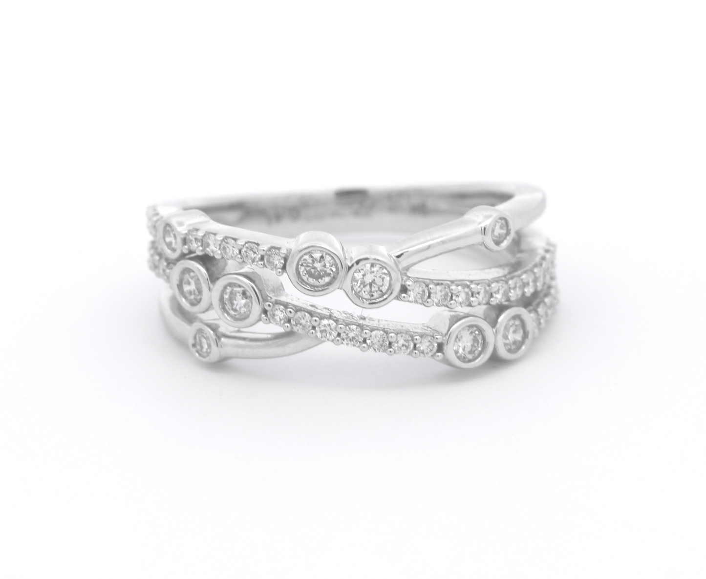 9ct White Gold Bubble 0.41ct Diamond Ring