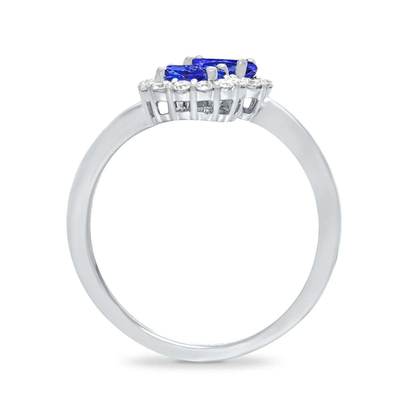 9ct WG Tanzanite & Diamond Ring