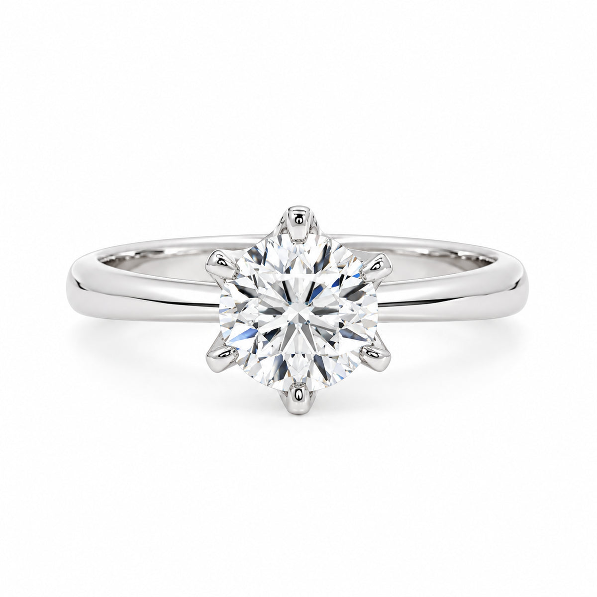9ct White Gold Lab Grown Diamond Solitaire Ring - 1.00ct