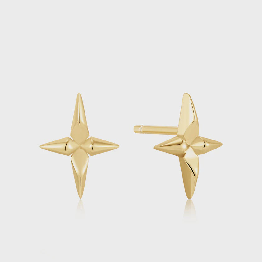 Ania Haie Gold Cross Stud Earrings E053-02G