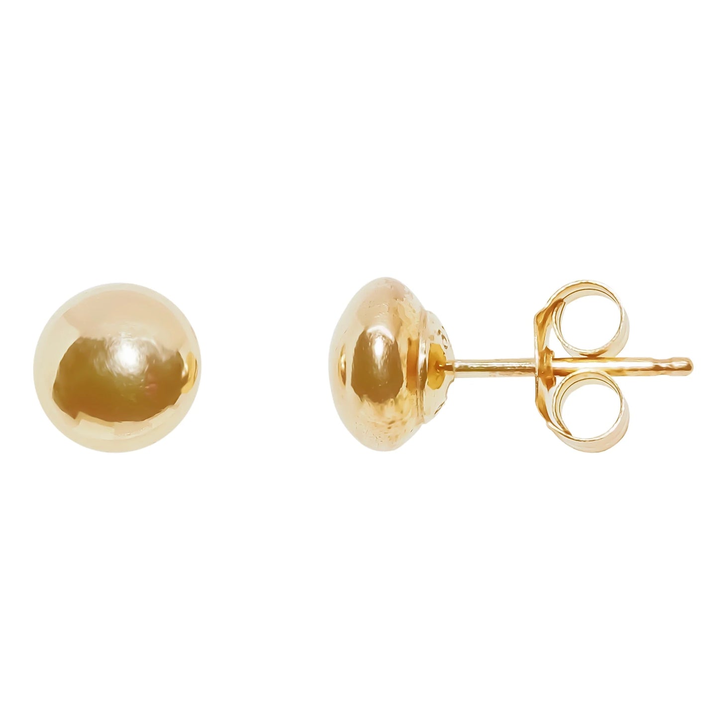 9ct Yellow Gold 5mm Button Stud earrings