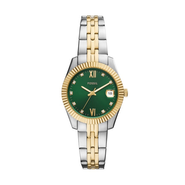 Fossil Two Tonw Green Dial Scarlette Watch ES5388