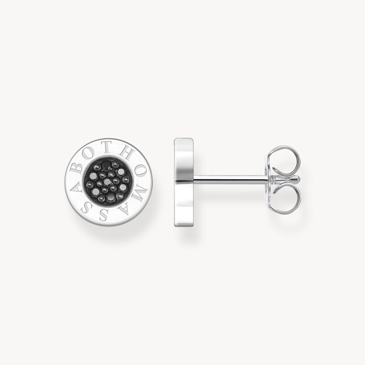 Thomas Sabo Silver Black CZ Pave set Earrings H1547-051-11