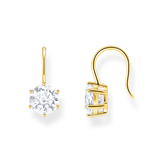 Thomas Sabo Yellow Gold Plated CZ Earrings H2287-414-14