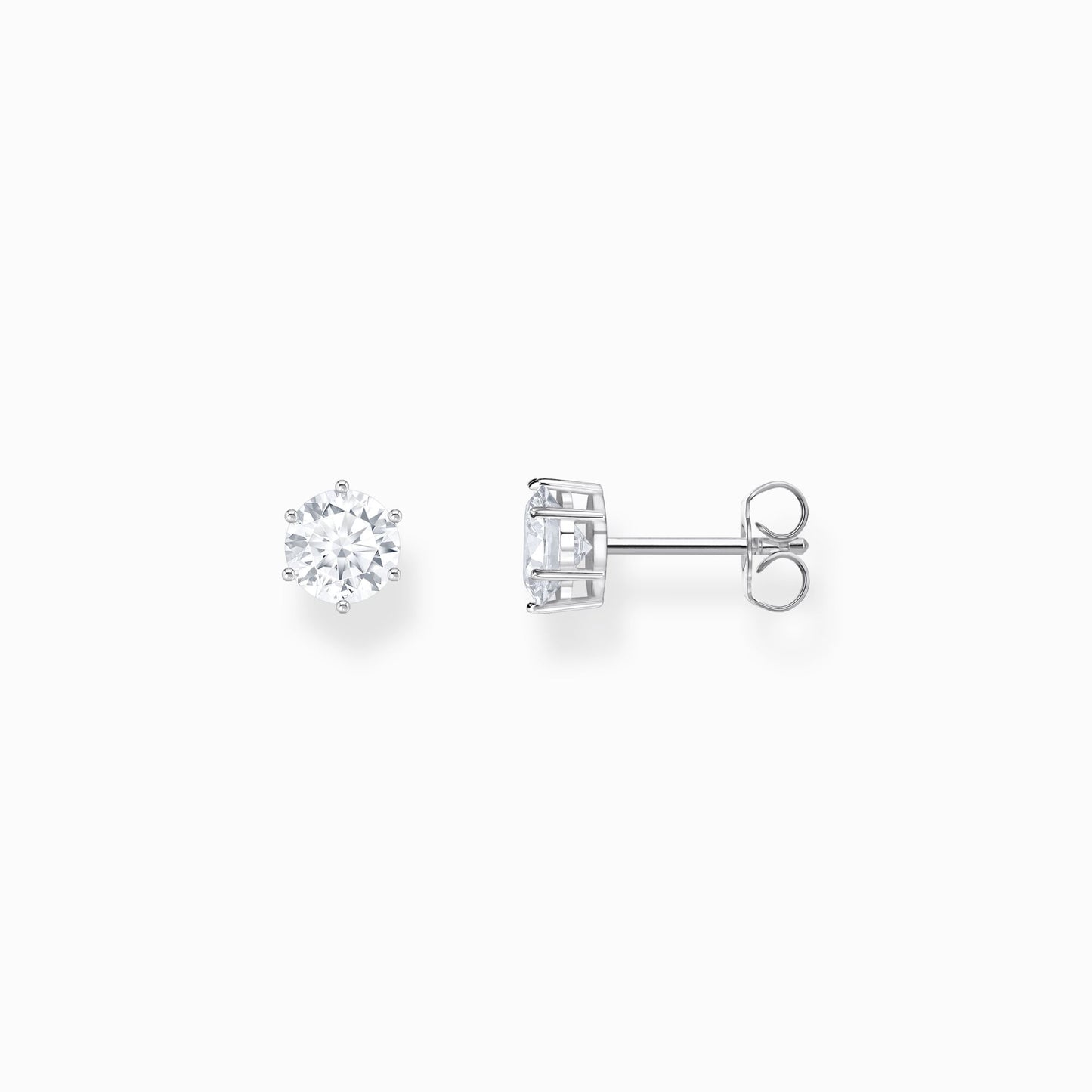 Thomas Sabo Silver ear studs with white zirconia in brilliant cut H2301-051-14