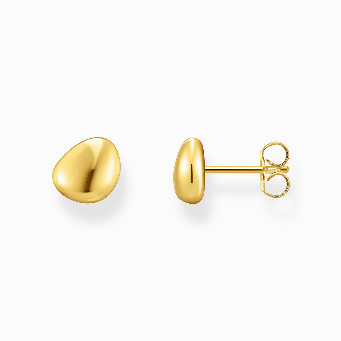 Thomas Sabo Small Gold Plated Ear Studs in organic shape H2307-413-39