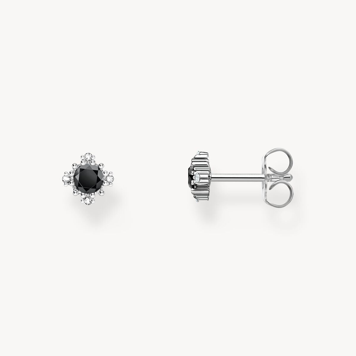Thomas Sabo Silver Small Earrings with Black CZ H2311-643-11