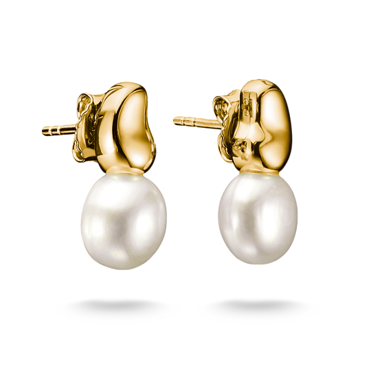 Thomas Sabo Gold Plated Studs with Fresh water Pearls H2320-430-14
