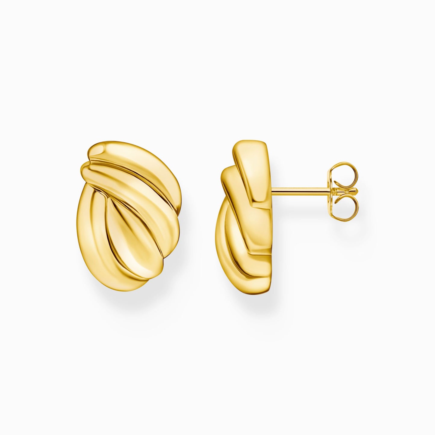 Thomas Sabo Gold Plated organic-shaped stud Earrings H2327-413-39