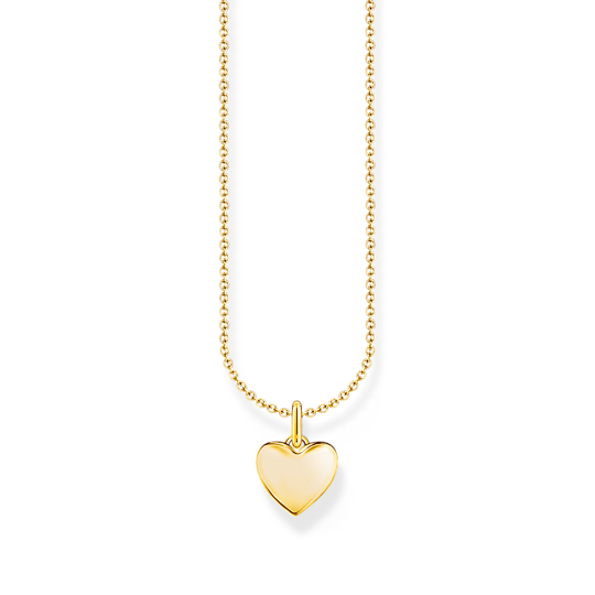 Thomas Sabo Yellow Gold Plated Necklace with Heart Pendant KE2234-413-39
