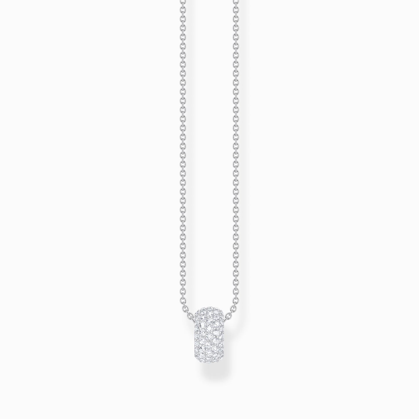 Thomas Sabo Silver necklace with ring pendant and white zirconia KE2278-051-14