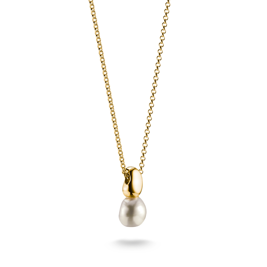 Thomas Sabo Gold Plated Necklace with Pearl Pendant KE2318-430-14-L45v