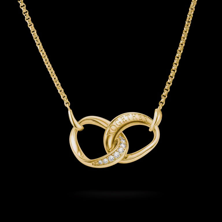 Thomas Sabo Chain Together with white zirconia 18k gold plated KE2380-M01-14