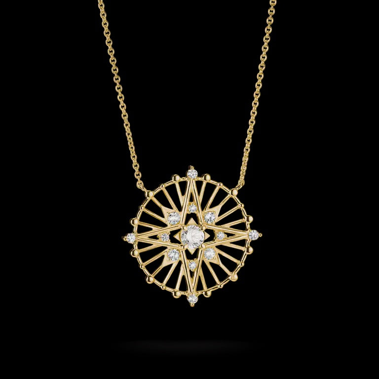 Thomas Sabo Talisman Necklace with blue stones 18k gold plated KE2393-M01-14