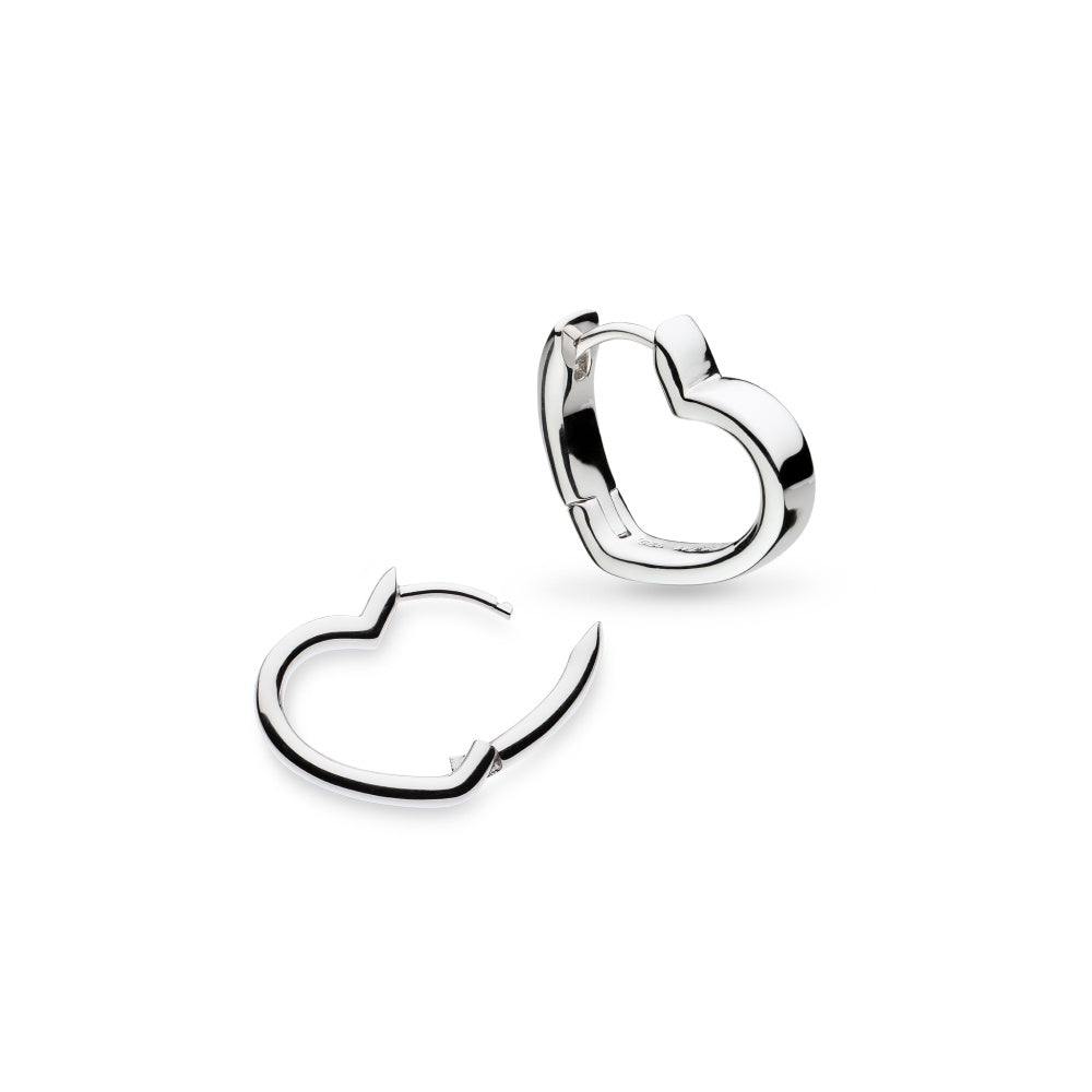 Kit Heath Love Silver Heart Hoop Earrings 60534RP