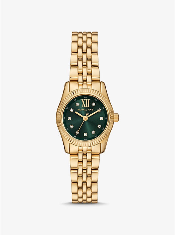 Michael Kors Petite Lexington Gold Tone Green Dial MK4842