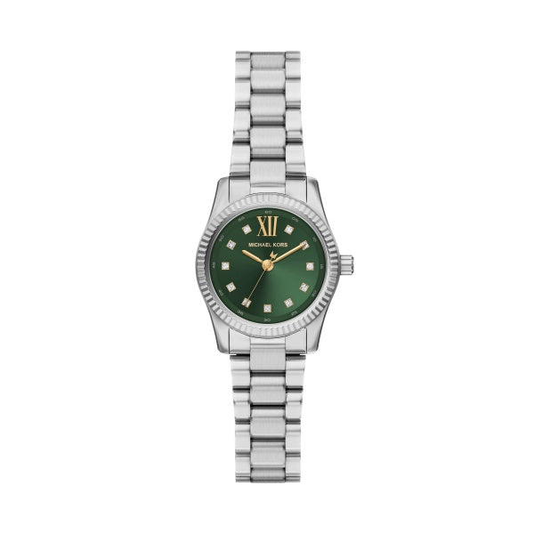 Michael Kors Petite Lexington Pavé Silver-Tone Watch MK7580