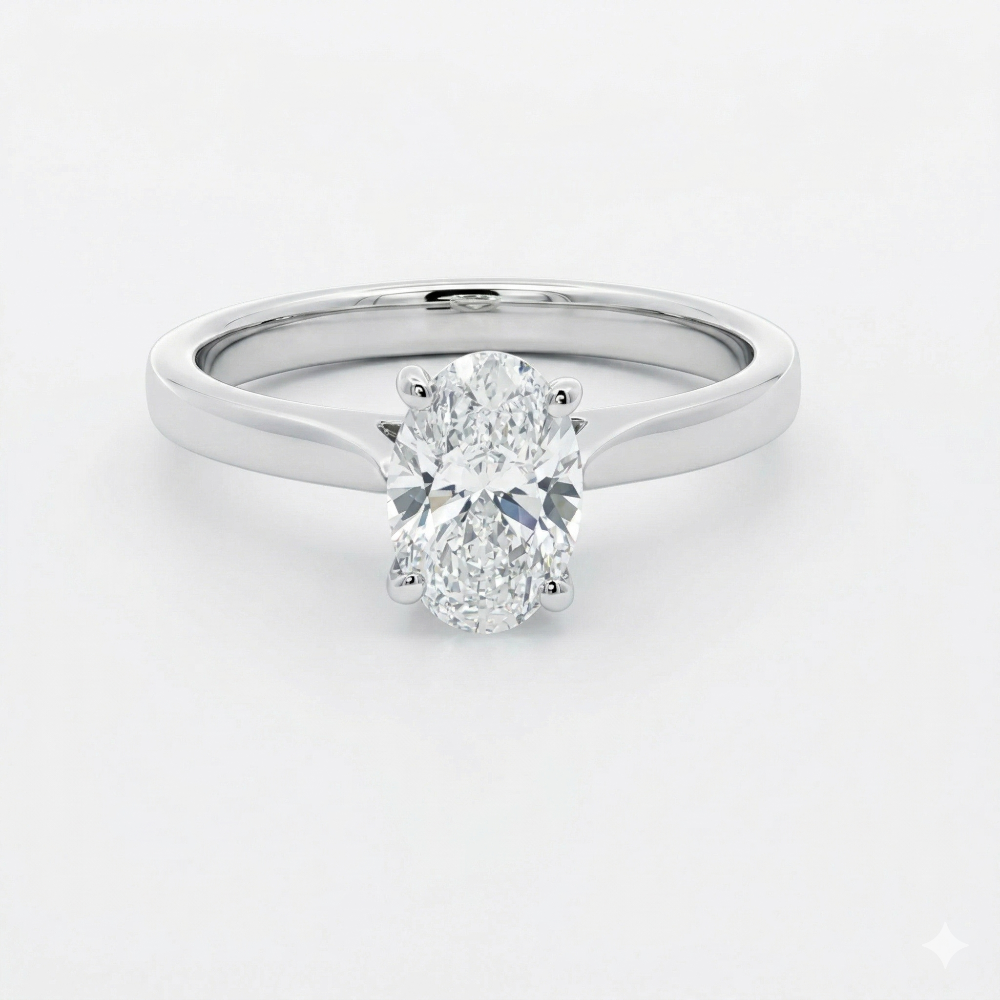 Lab Grown Diamond Oval Solitaire Ring