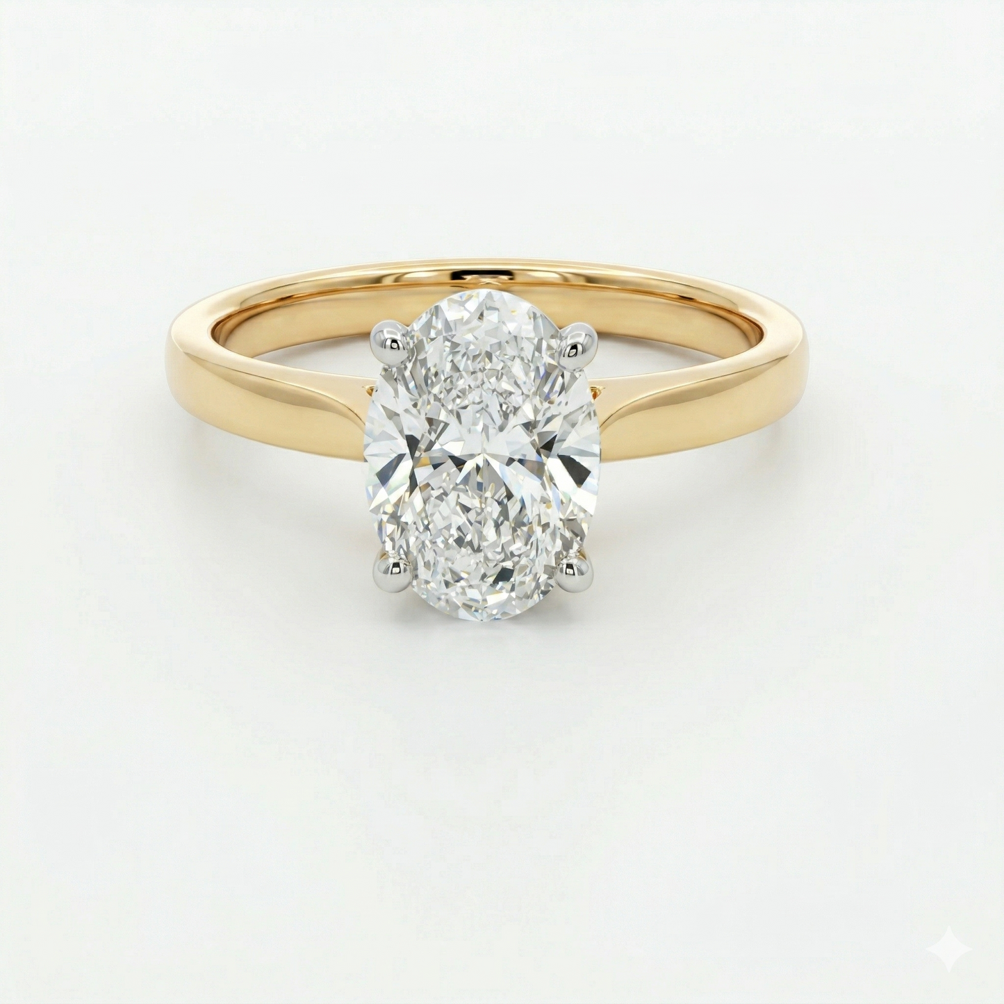Lab Grown Diamond Oval Solitaire Ring
