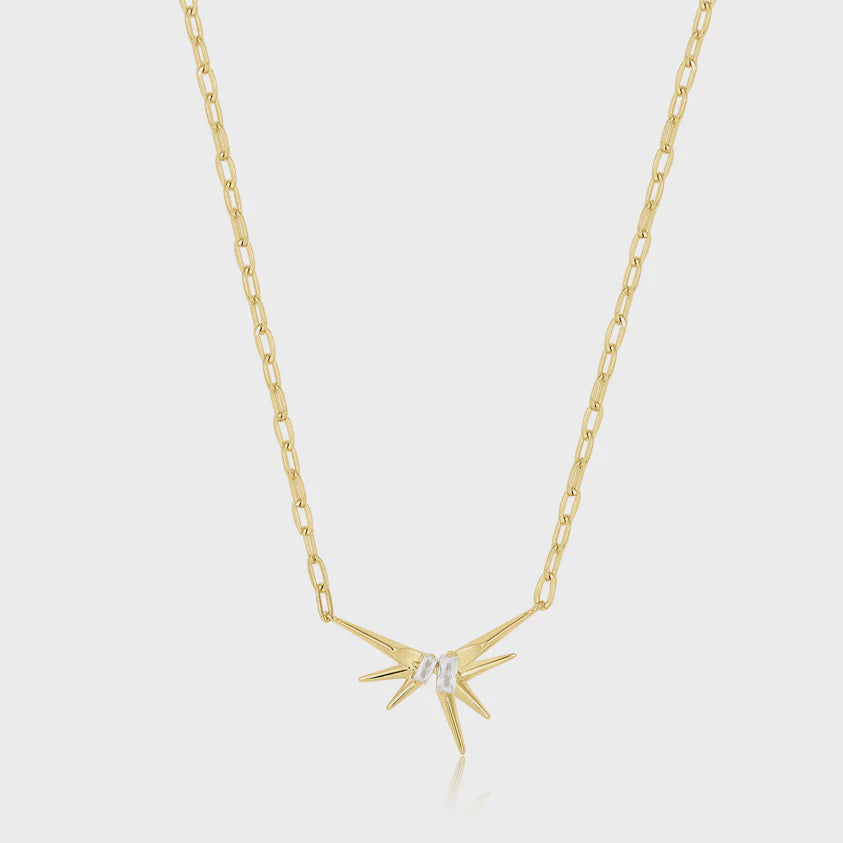 Ania Haie Gold Sparkle Spike Pendant Necklace N053-01G