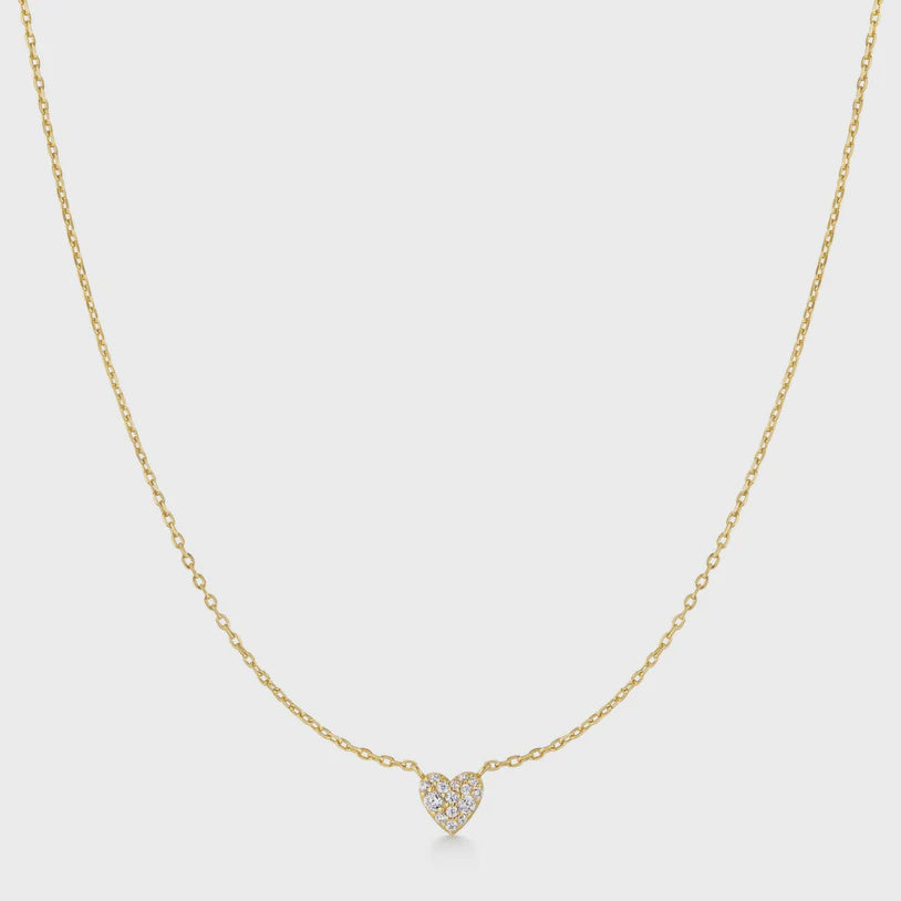 Ania Haie Gold plated Pavé Heart Necklace N074-01G
