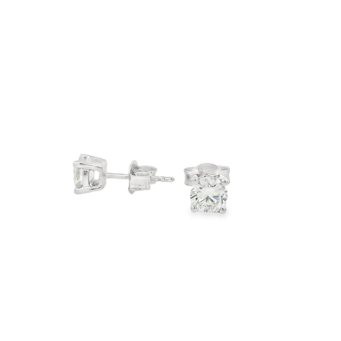 18ct Gold Solitaire Diamond Earrings 1.00ct