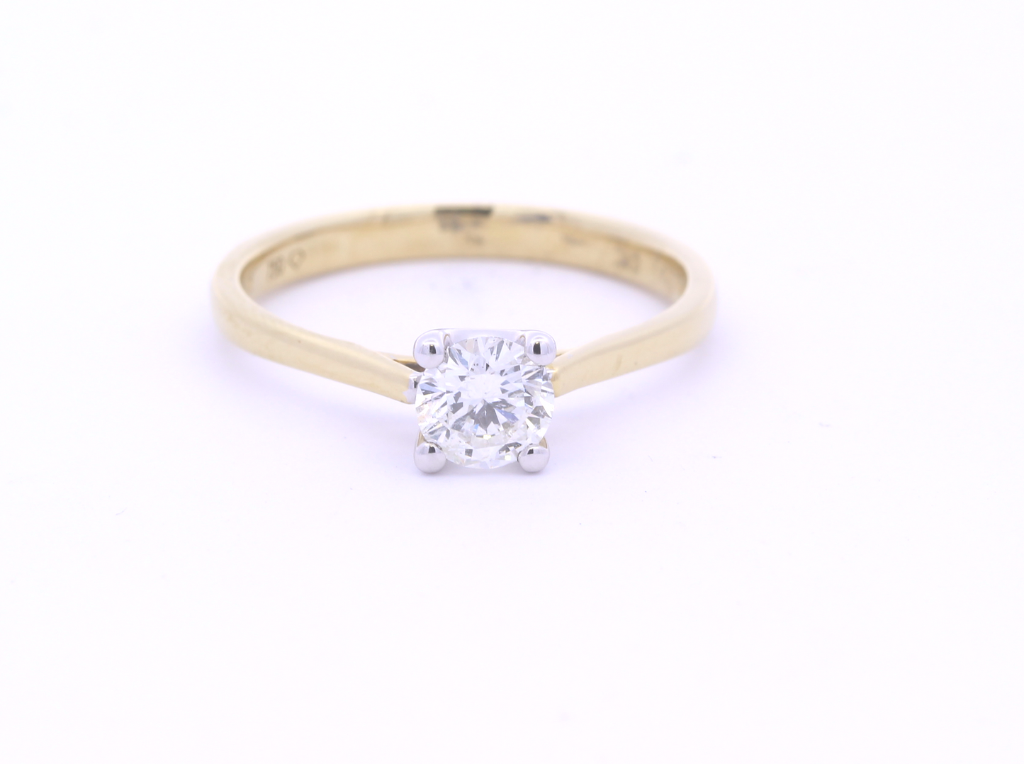 18ct Yellow Gold Diamond Solitaire Ring 0.50ct