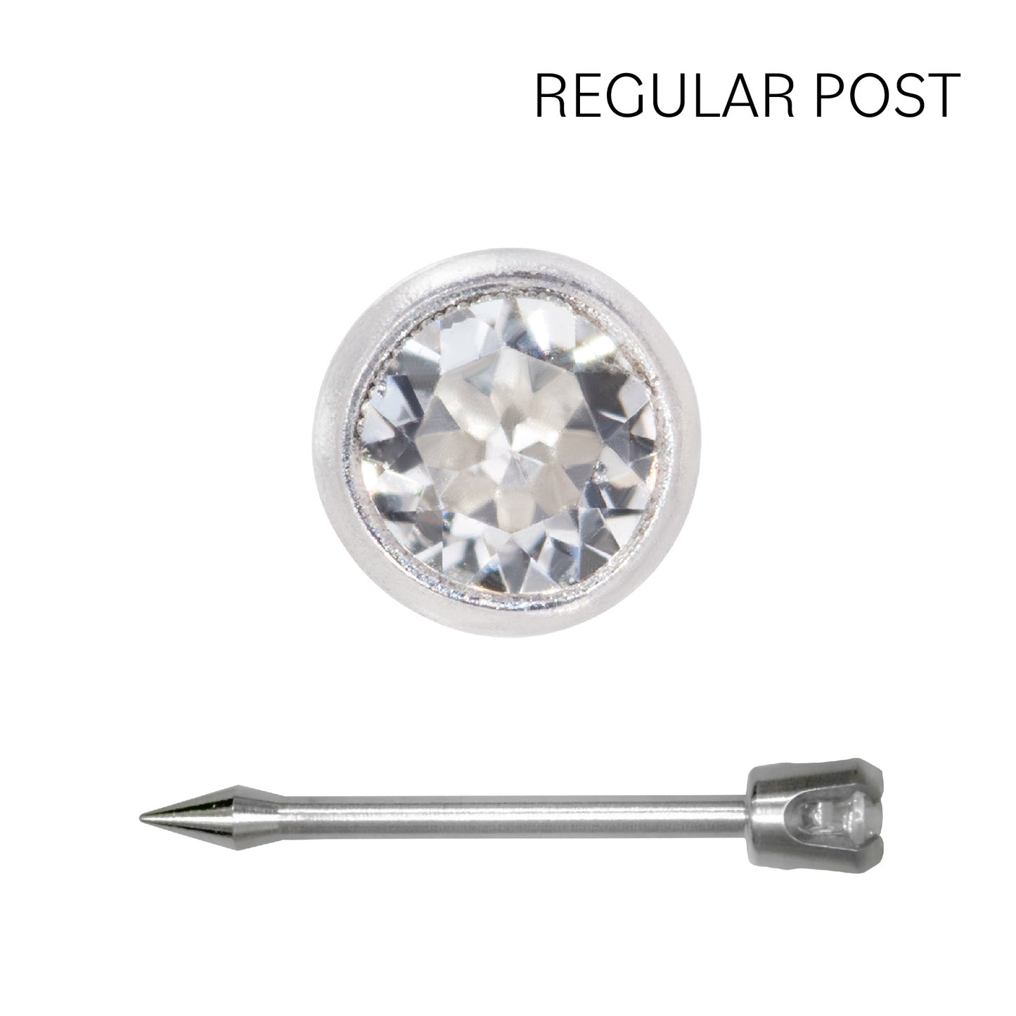 Nose Piercing Kit Stainless Steel 2mm cz Bezel 1202C