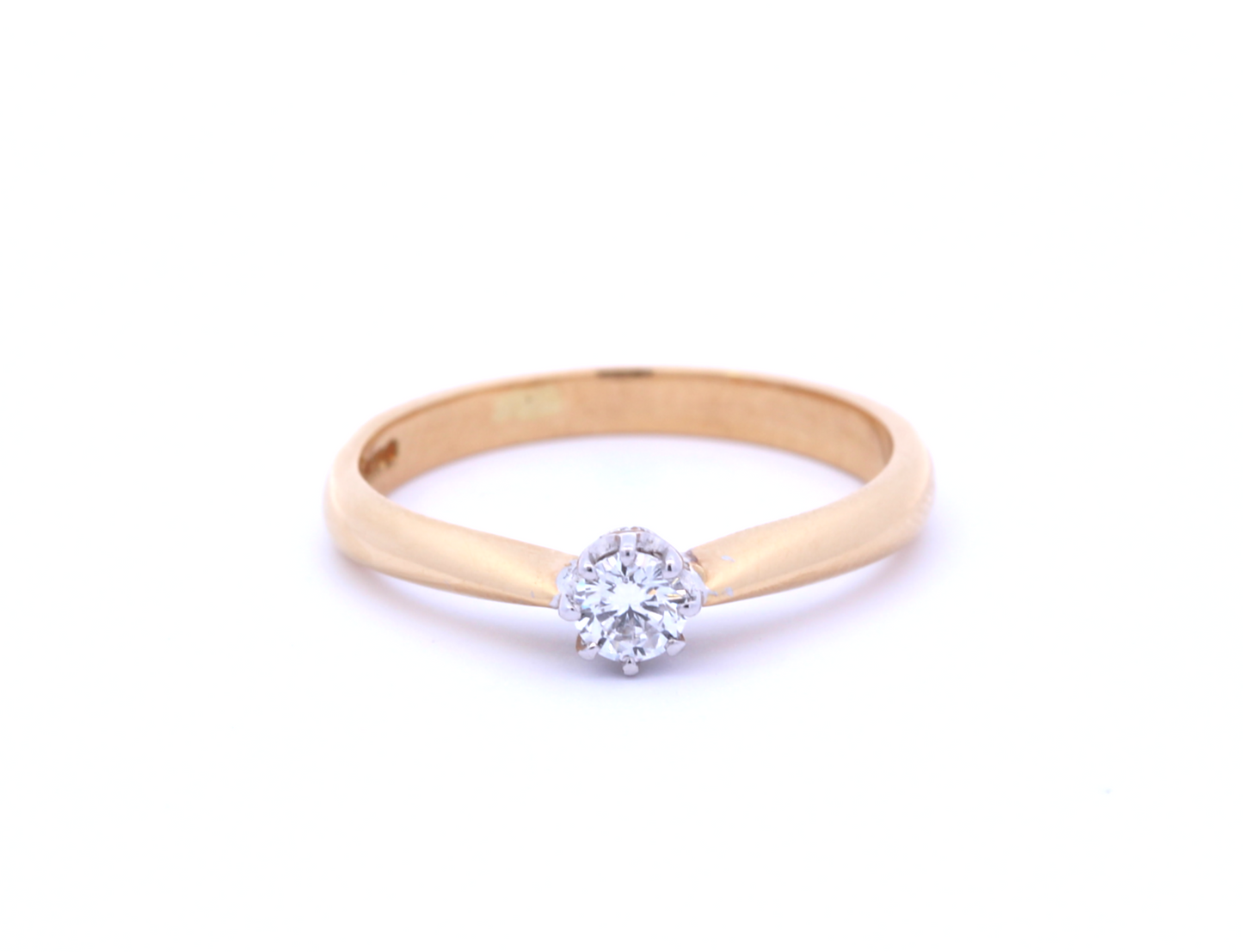 18ct Solitaire Diamond Ring OR692