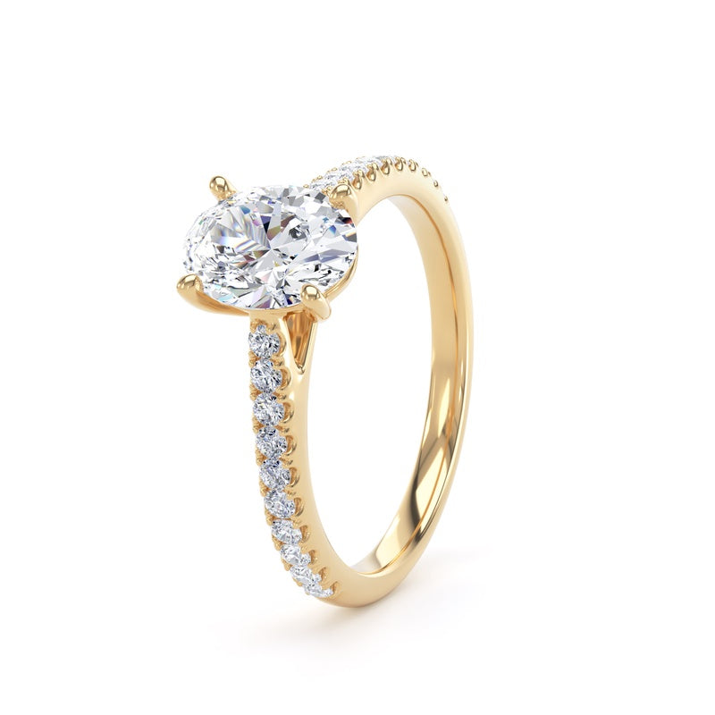 18ct Gold Oval Lab Grown Solitaire 1.25ct D/VS1