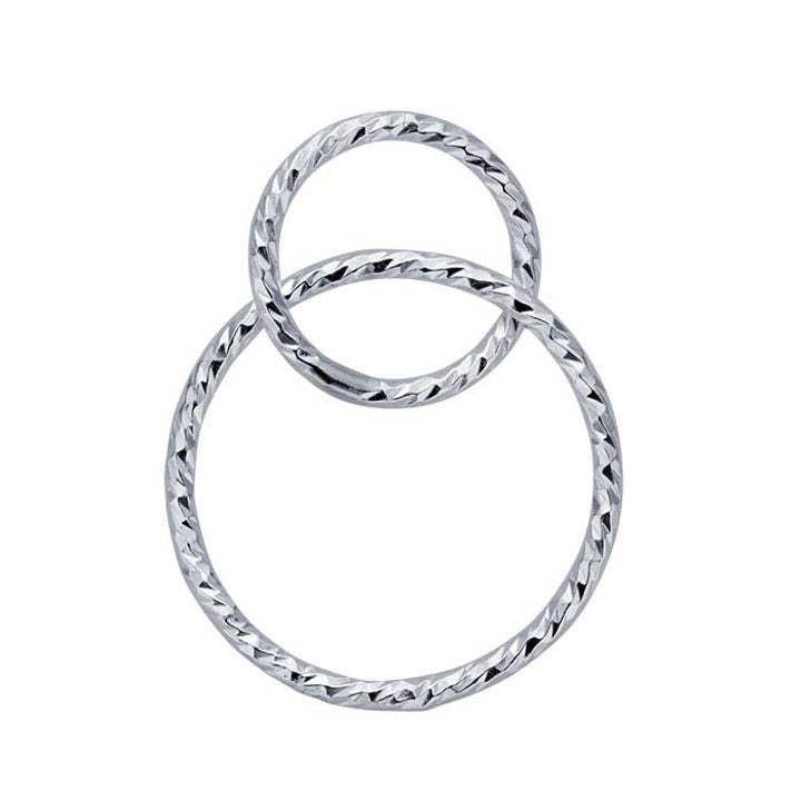 Perma Jewel Sterling Silver Sparkle Linked Circle Connector PJ-9252068