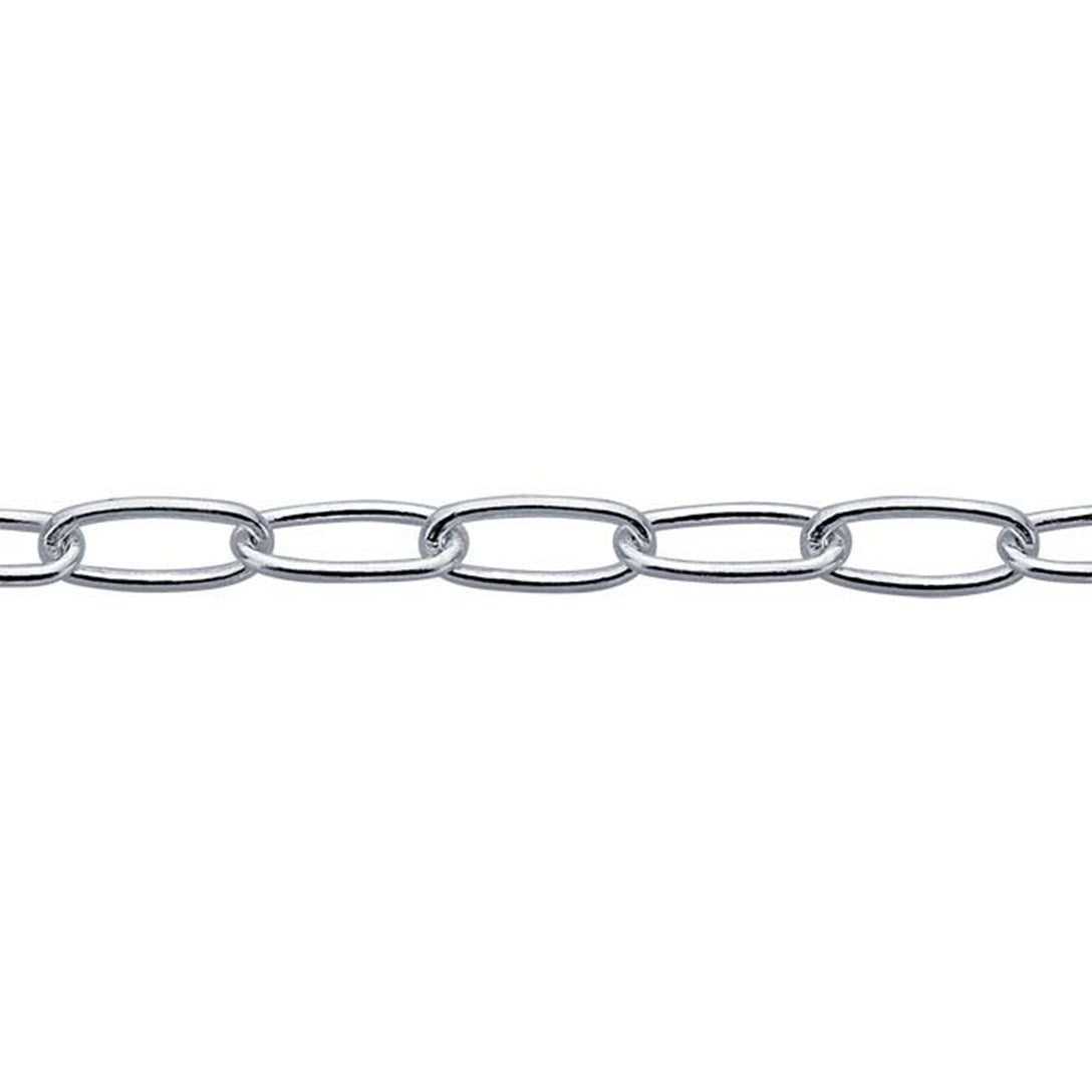Perma Jewel Oval Cable Chain Anklet PJ-9251006-1M