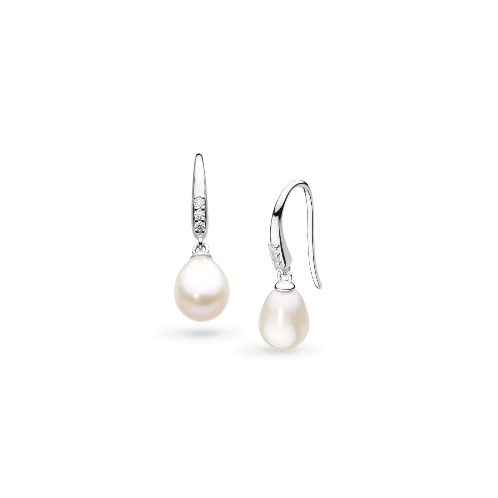 Kit Heath Revival Classic Pearl Glitz CZ Drop Earrings 50425FPC