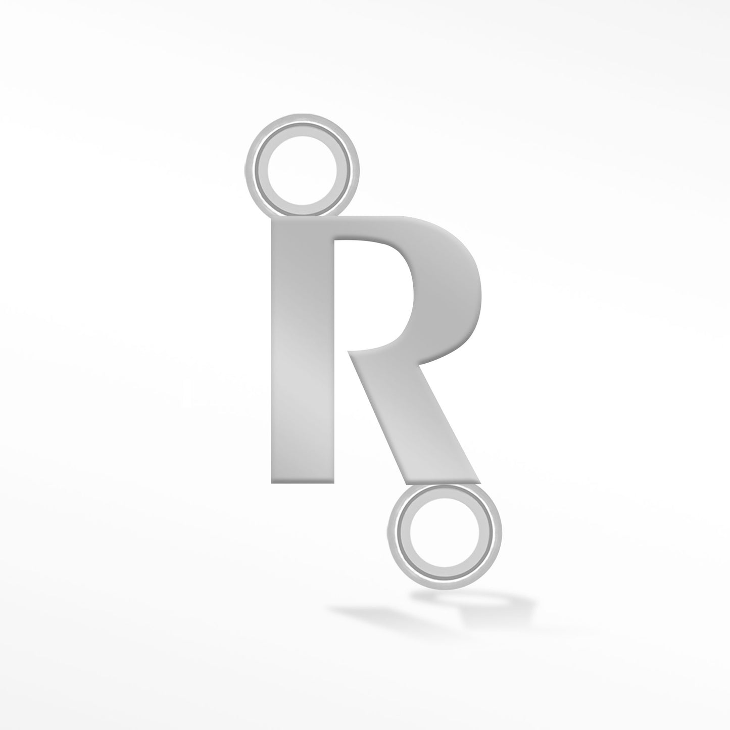 Perma Jewel Silver Alphabet Connector R NW1178