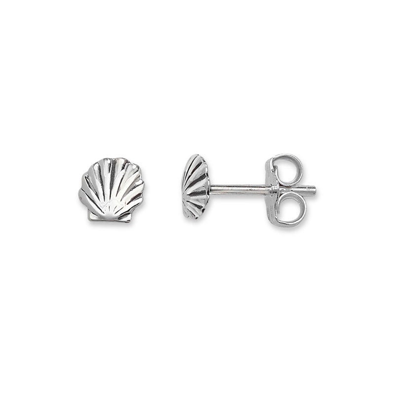 Silver Shell Earrings SE085B