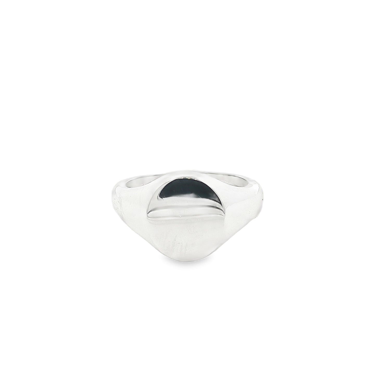 Sterling Silver 14mm x 12mm Oval Signet Ring