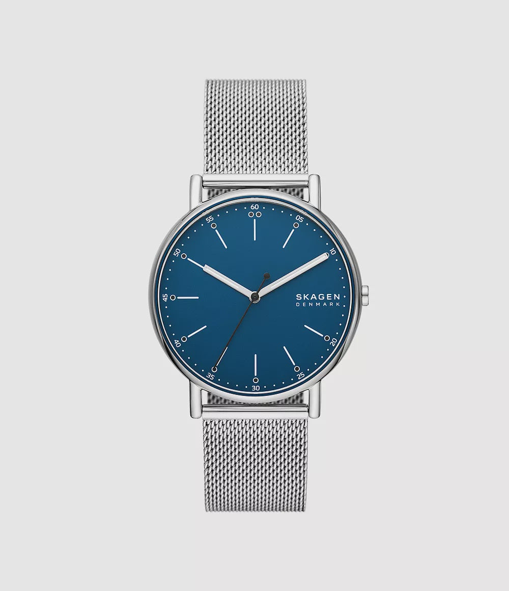 Skagen Signatur Three-Hand Silver Stainless Steel Mesh Watch SKW6904