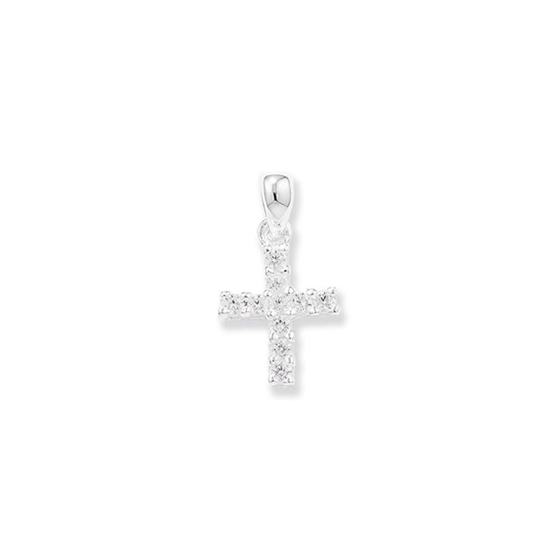 Silver CZ Cross Pendant SP223A