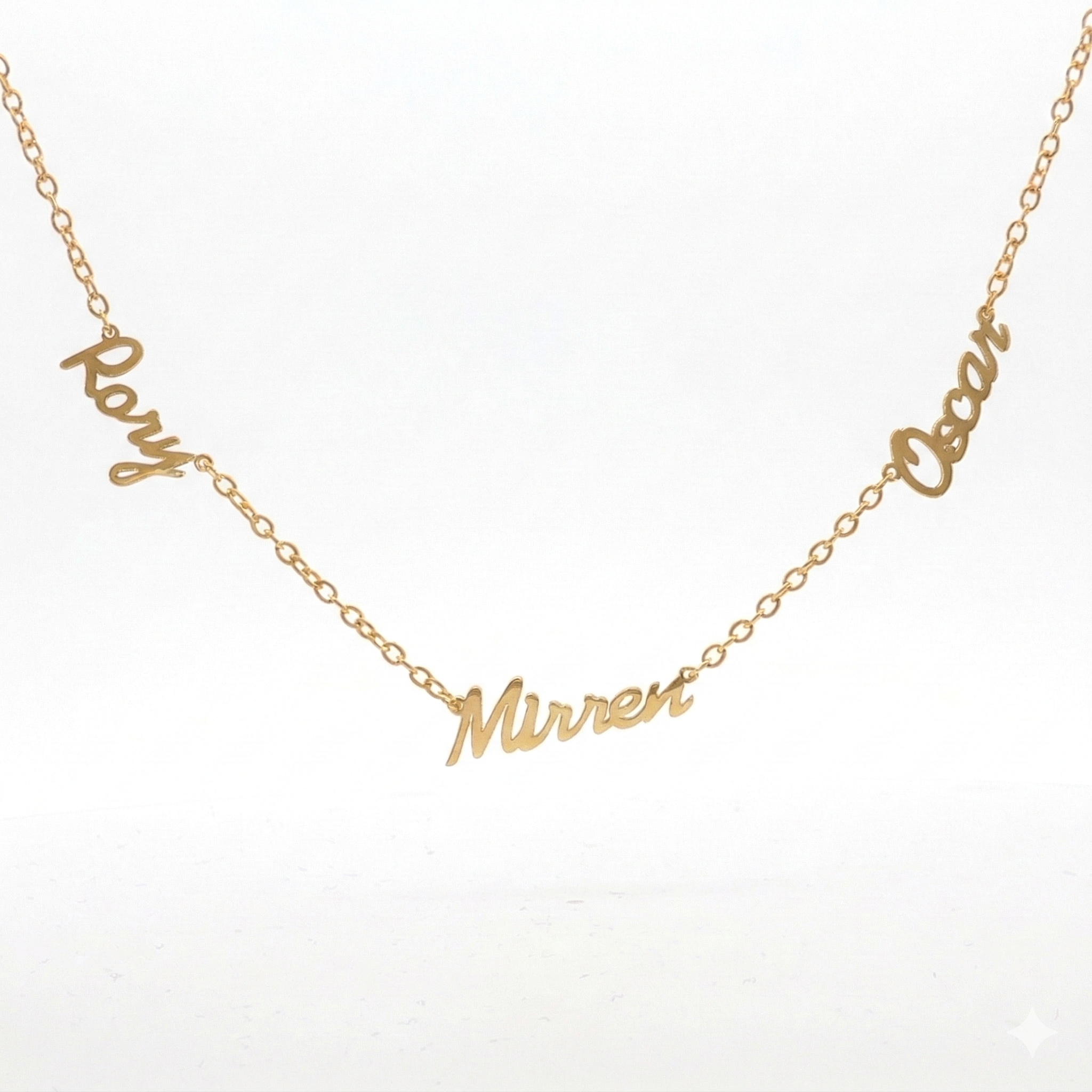 Sterling Silver Three Names Personalised Necklace SYNEC23172